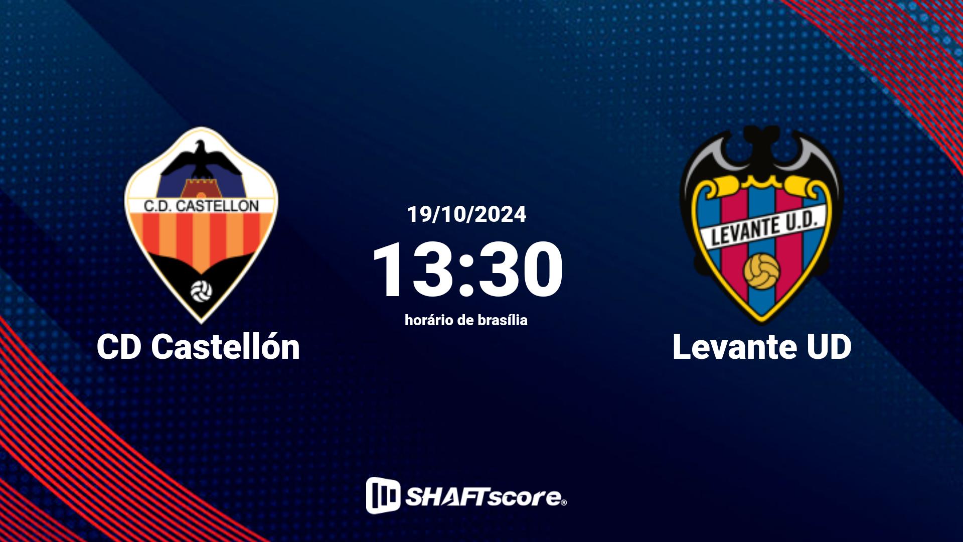 Estatísticas do jogo CD Castellón vs Levante UD 19.10 13:30