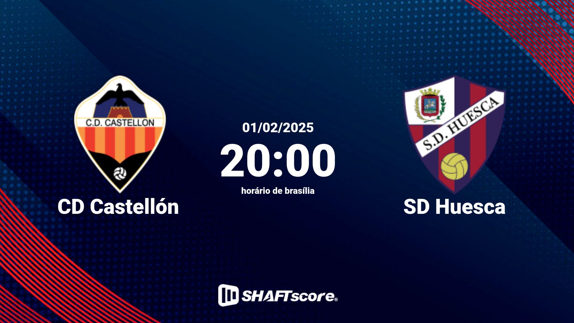 Estatísticas do jogo CD Castellón vs SD Huesca 01.02 20:00