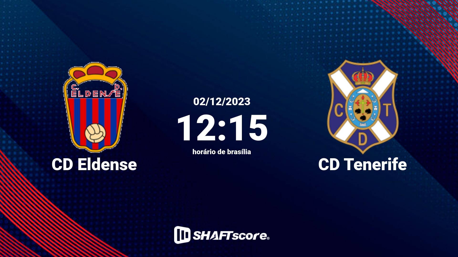 Estatísticas do jogo CD Eldense vs CD Tenerife 02.12 12:15