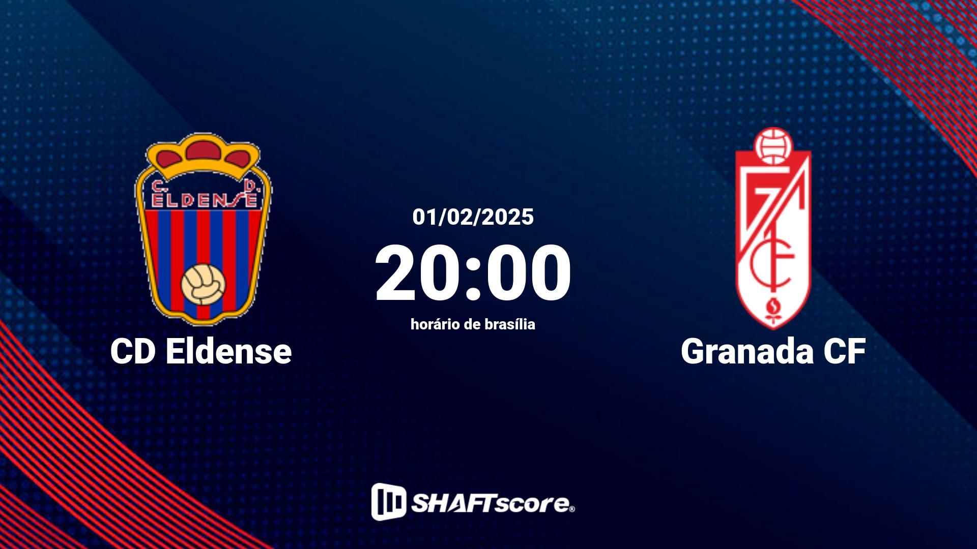 Estatísticas do jogo CD Eldense vs Granada CF 01.02 20:00