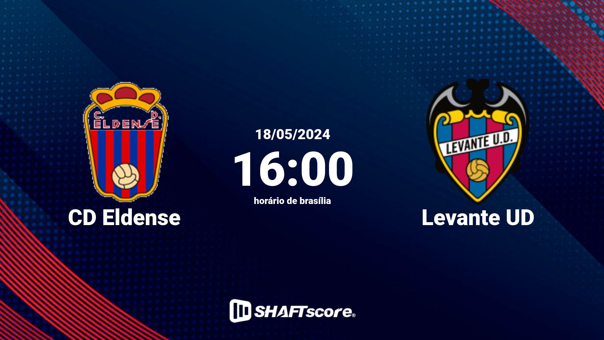 Estatísticas do jogo CD Eldense vs Levante UD 18.05 16:00