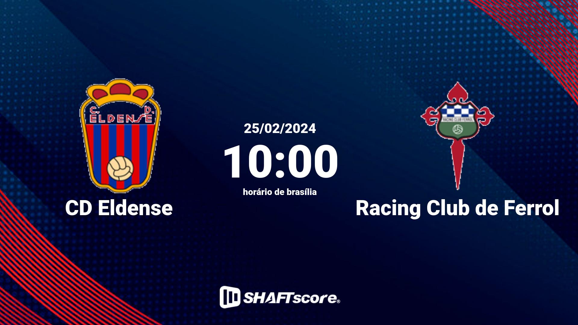 Estatísticas do jogo CD Eldense vs Racing Club de Ferrol 25.02 10:00