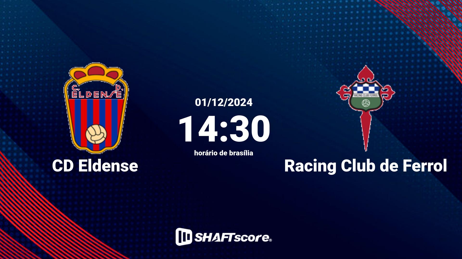 Estatísticas do jogo CD Eldense vs Racing Club de Ferrol 01.12 14:30