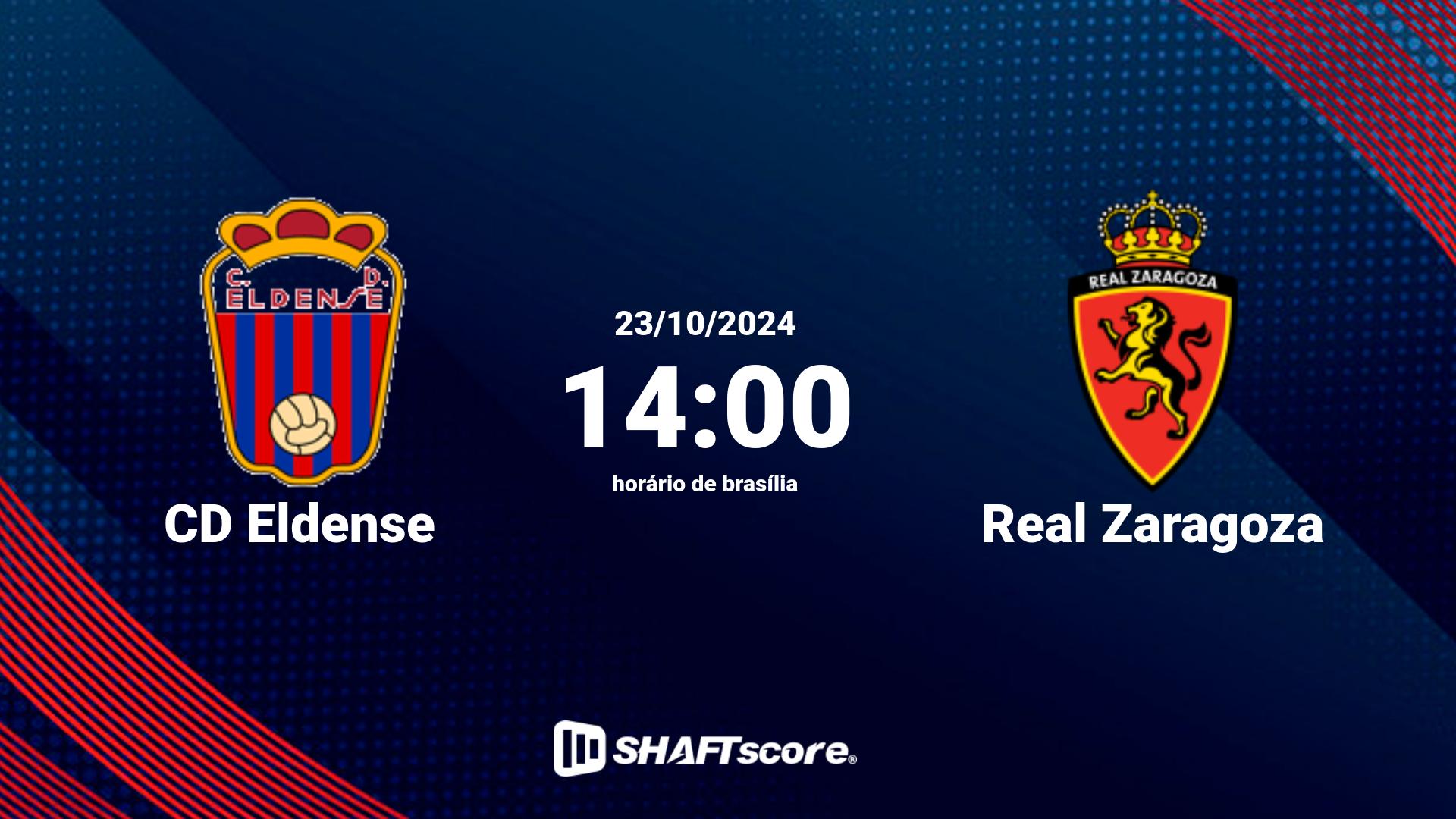 Estatísticas do jogo CD Eldense vs Real Zaragoza 23.10 14:00