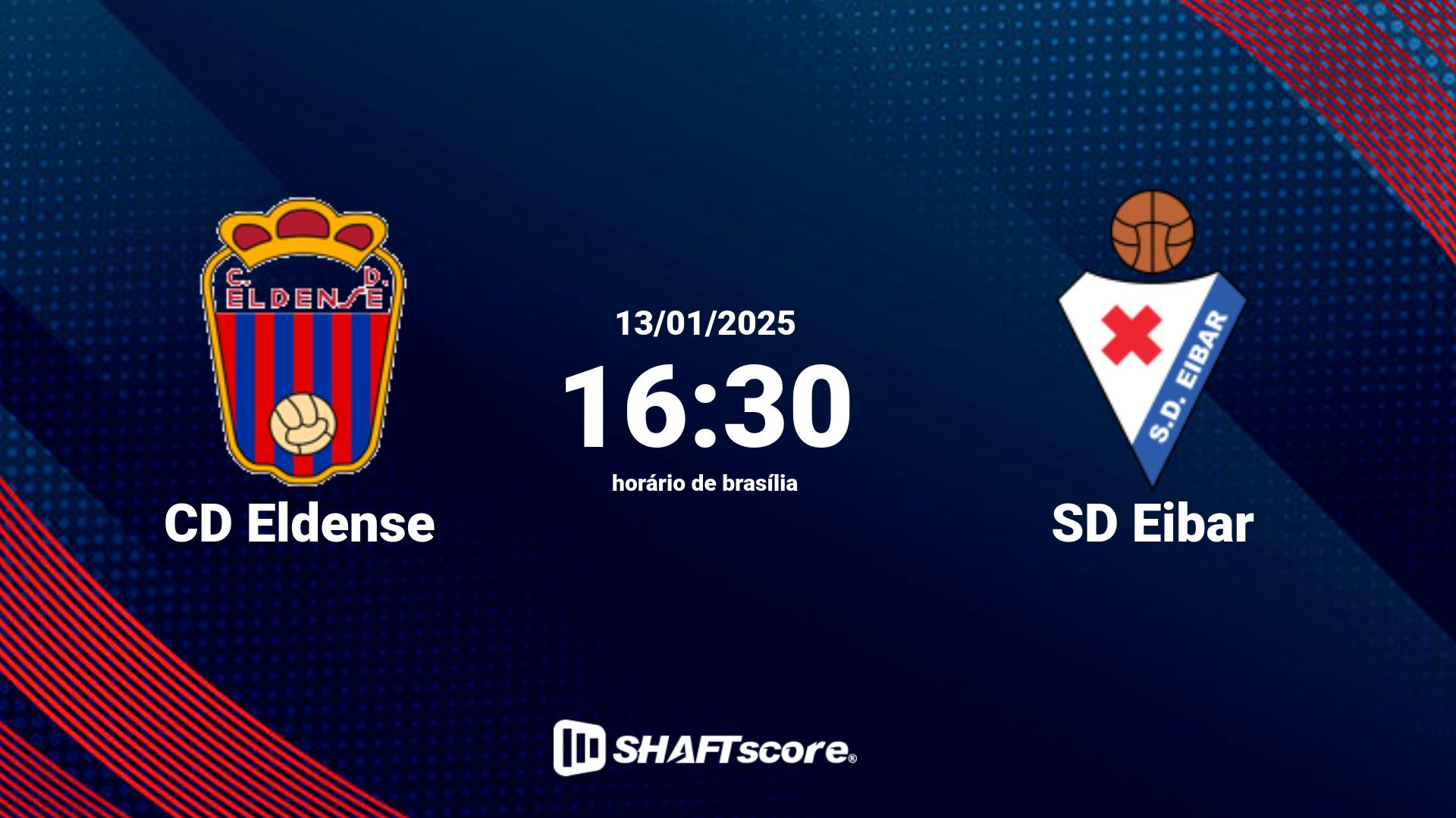 Estatísticas do jogo CD Eldense vs SD Eibar 13.01 16:30