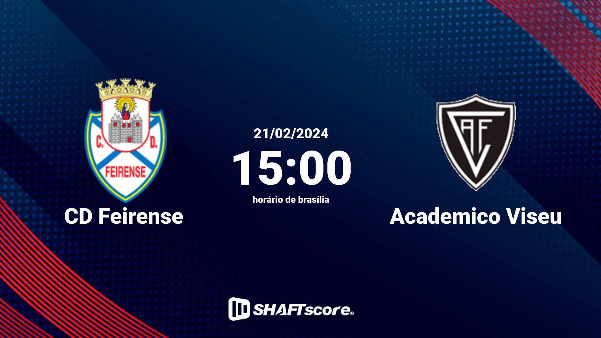 Estatísticas do jogo CD Feirense vs Academico Viseu 21.02 15:00