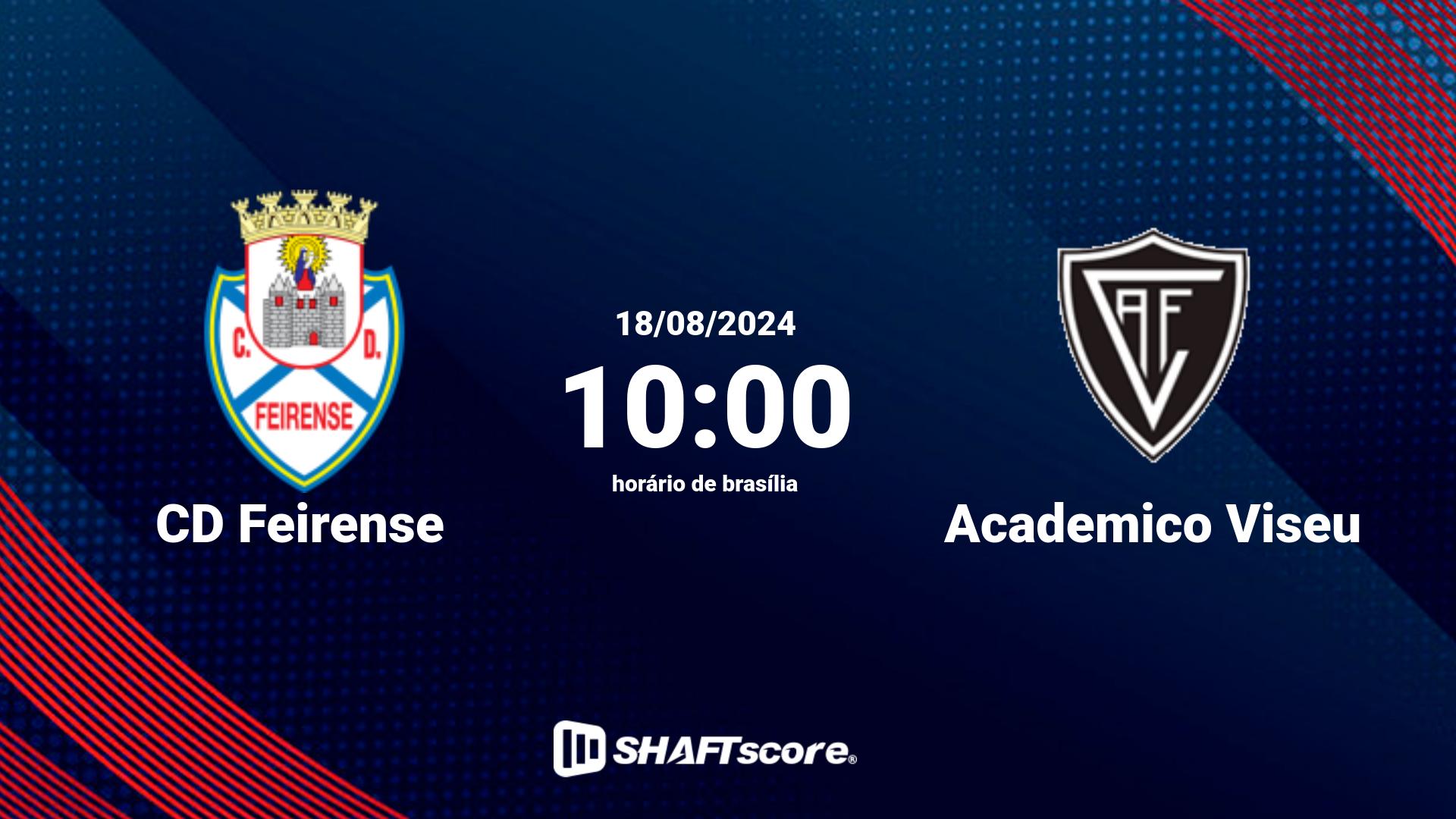 Estatísticas do jogo CD Feirense vs Academico Viseu 18.08 10:00