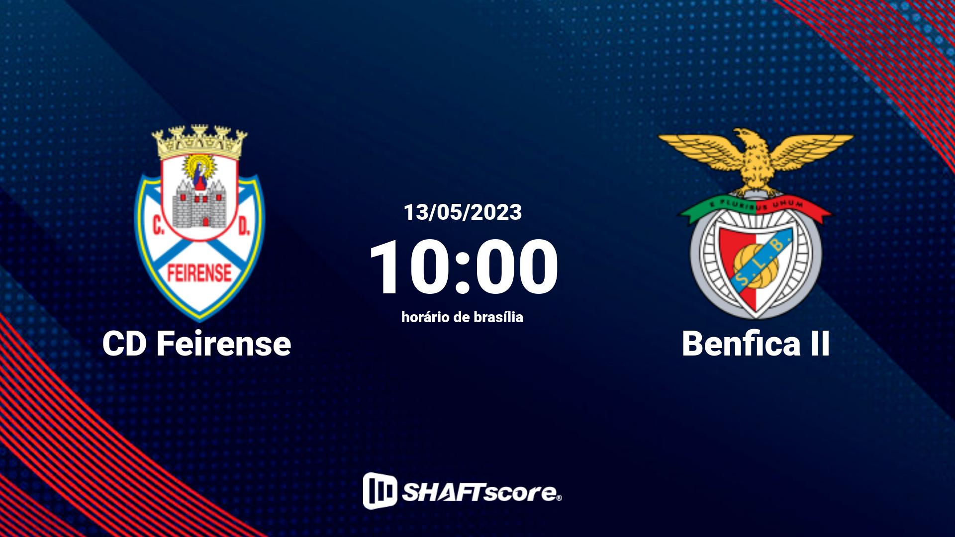 Estatísticas do jogo CD Feirense vs Benfica II 13.05 10:00