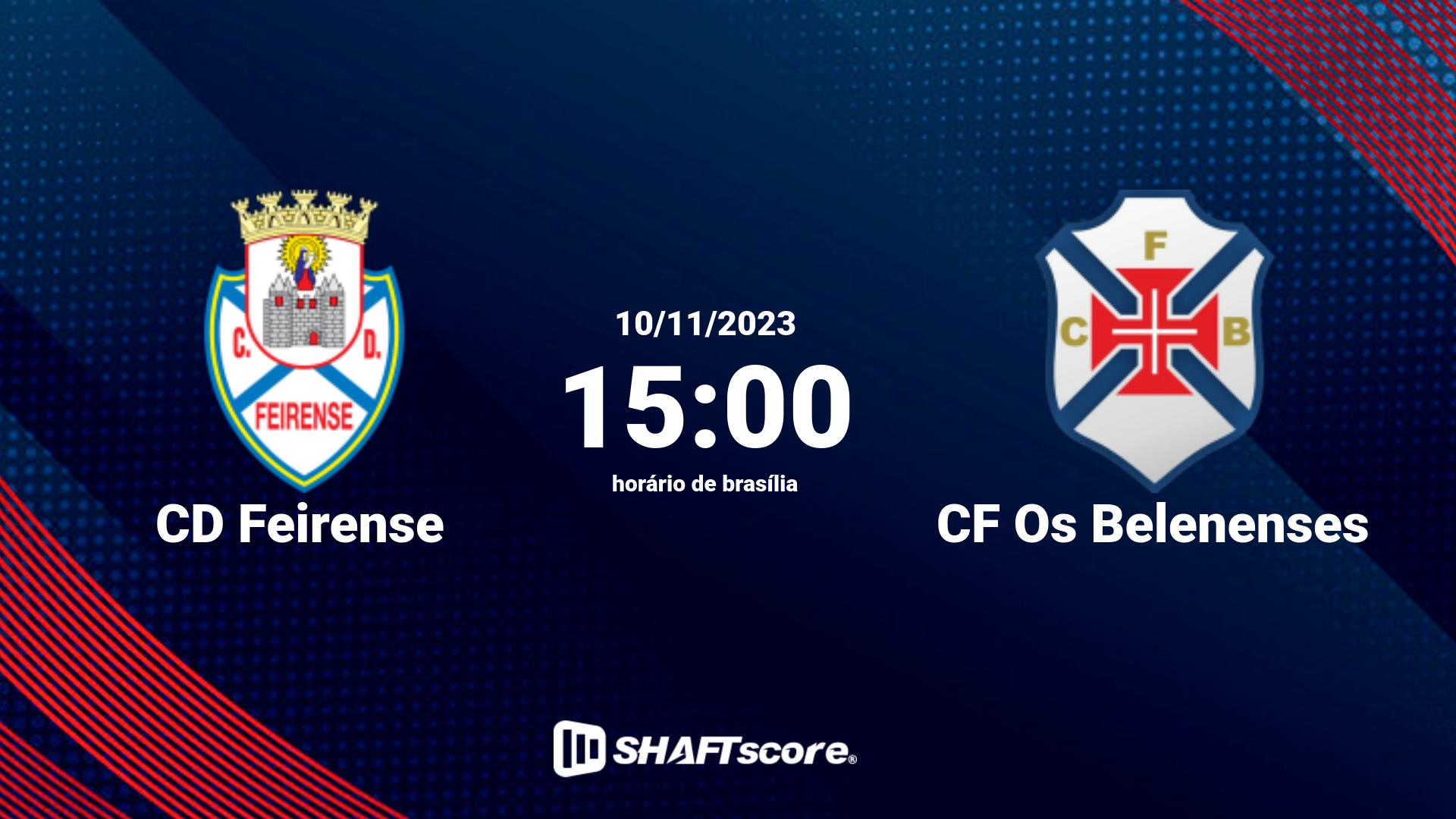 Estatísticas do jogo CD Feirense vs CF Os Belenenses 10.11 15:00
