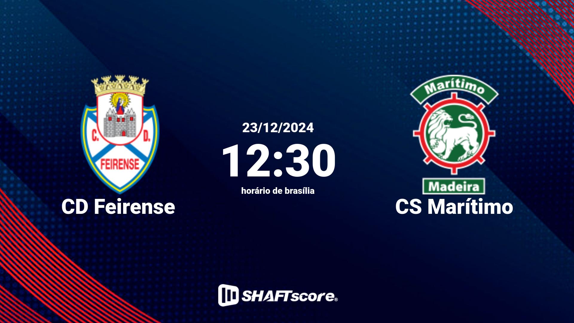 Estatísticas do jogo CD Feirense vs CS Marítimo 23.12 12:30