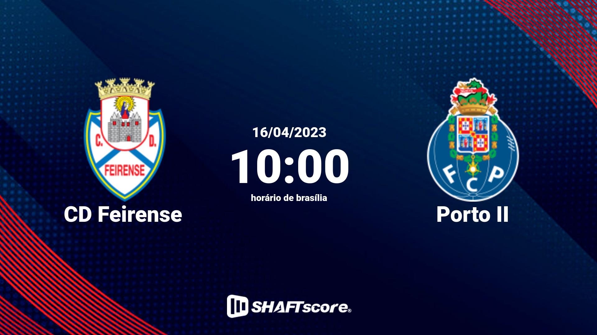 Estatísticas do jogo CD Feirense vs Porto II 16.04 10:00