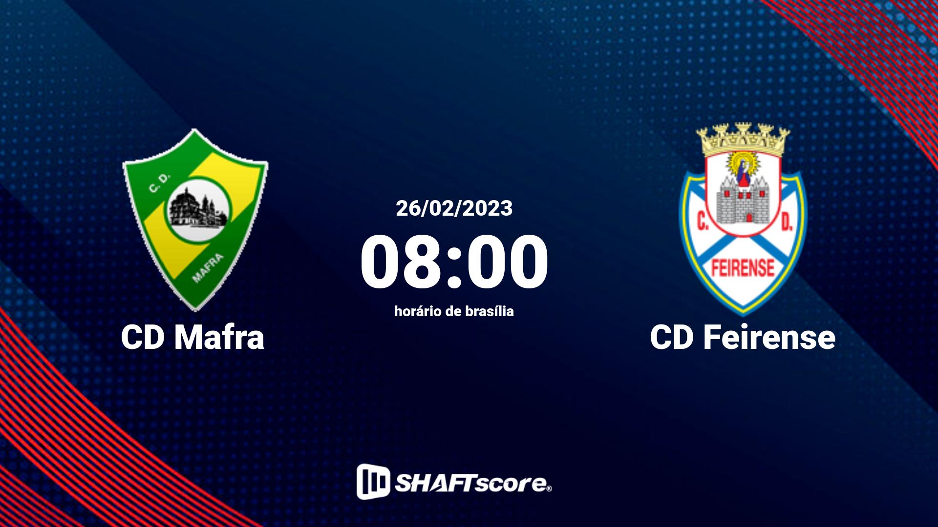 Estatísticas do jogo CD Mafra vs CD Feirense 26.02 08:00