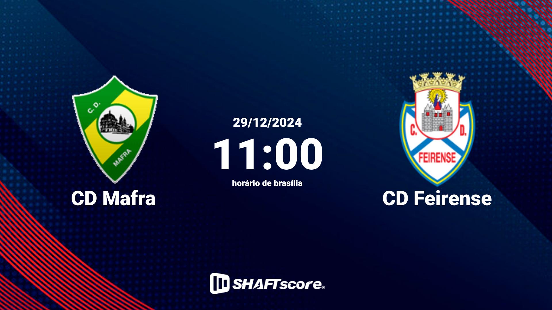 Estatísticas do jogo CD Mafra vs CD Feirense 29.12 11:00