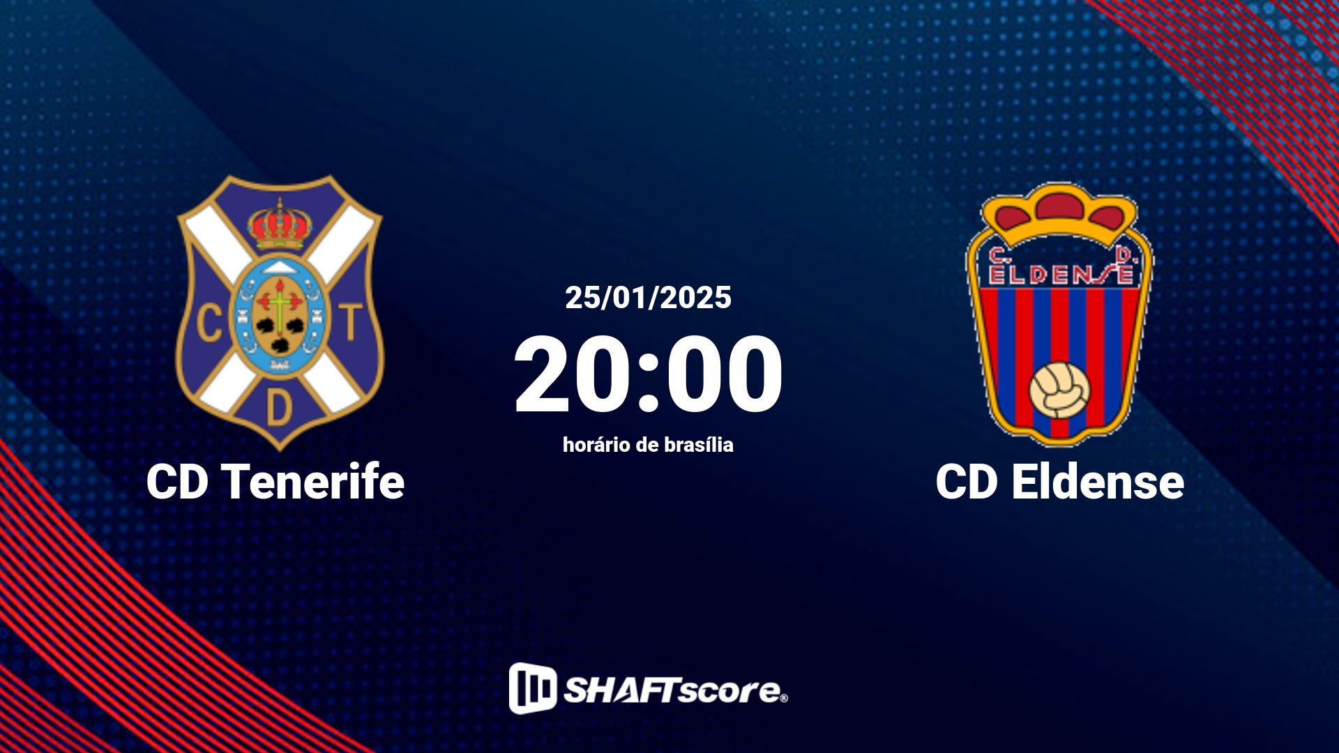 Estatísticas do jogo CD Tenerife vs CD Eldense 25.01 20:00