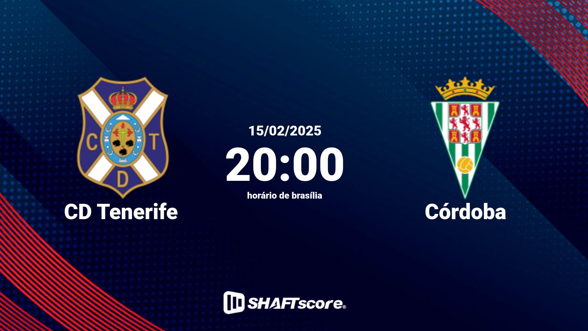 Estatísticas do jogo CD Tenerife vs Córdoba 15.02 20:00