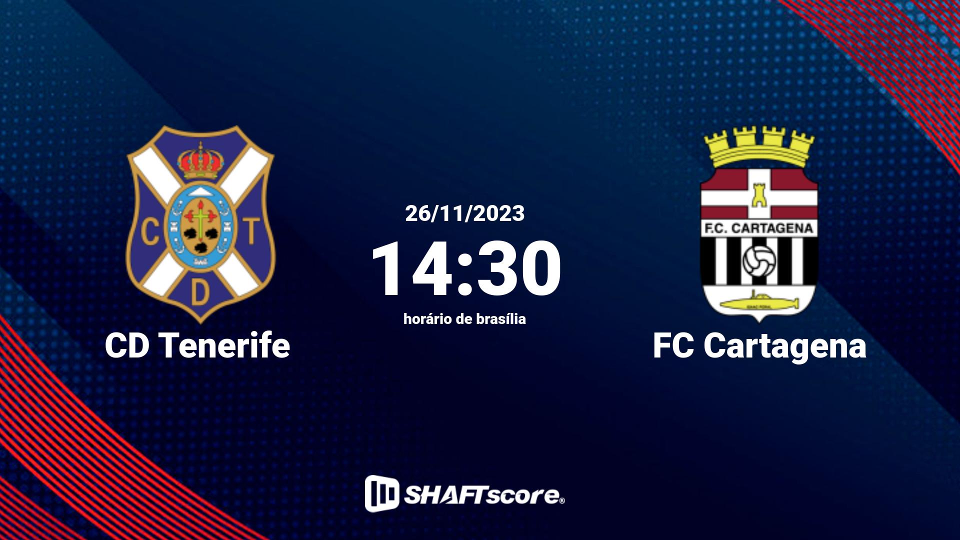 Estatísticas do jogo CD Tenerife vs FC Cartagena 26.11 14:30