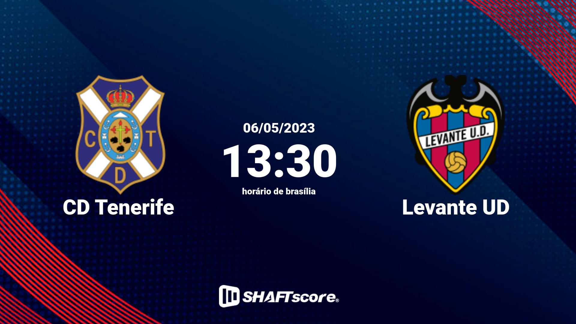 Estatísticas do jogo CD Tenerife vs Levante UD 06.05 13:30