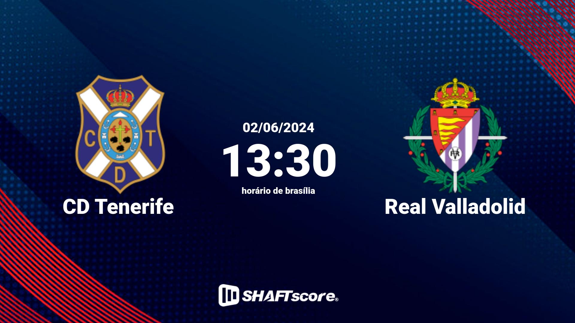 Estatísticas do jogo CD Tenerife vs Real Valladolid 01.06 19:00