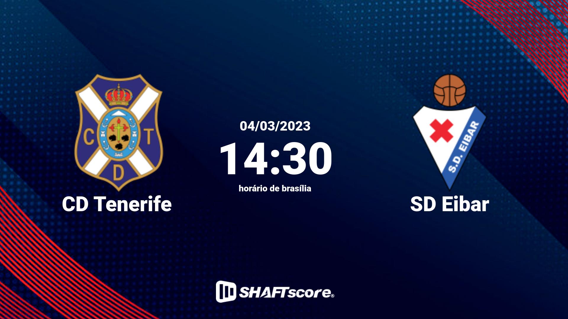 Estatísticas do jogo CD Tenerife vs SD Eibar 04.03 14:30