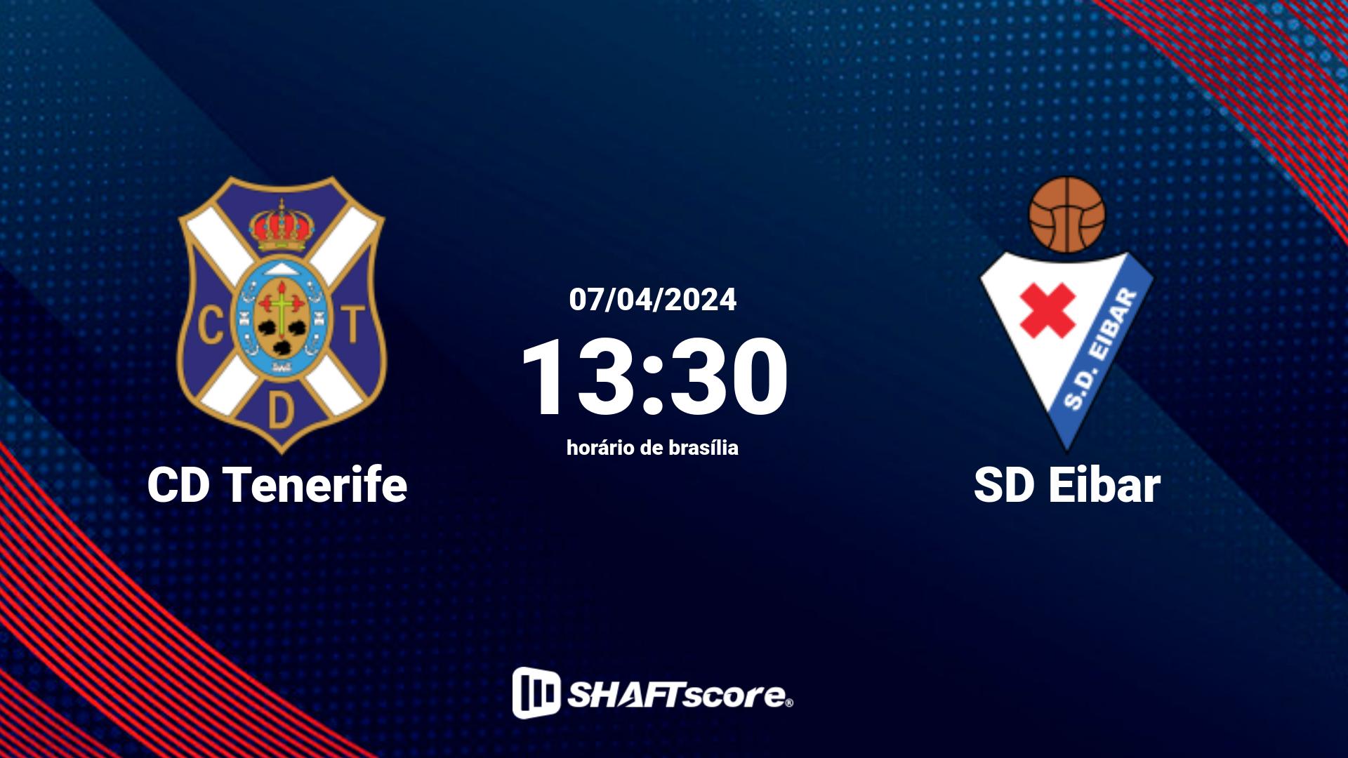 Estatísticas do jogo CD Tenerife vs SD Eibar 07.04 13:30