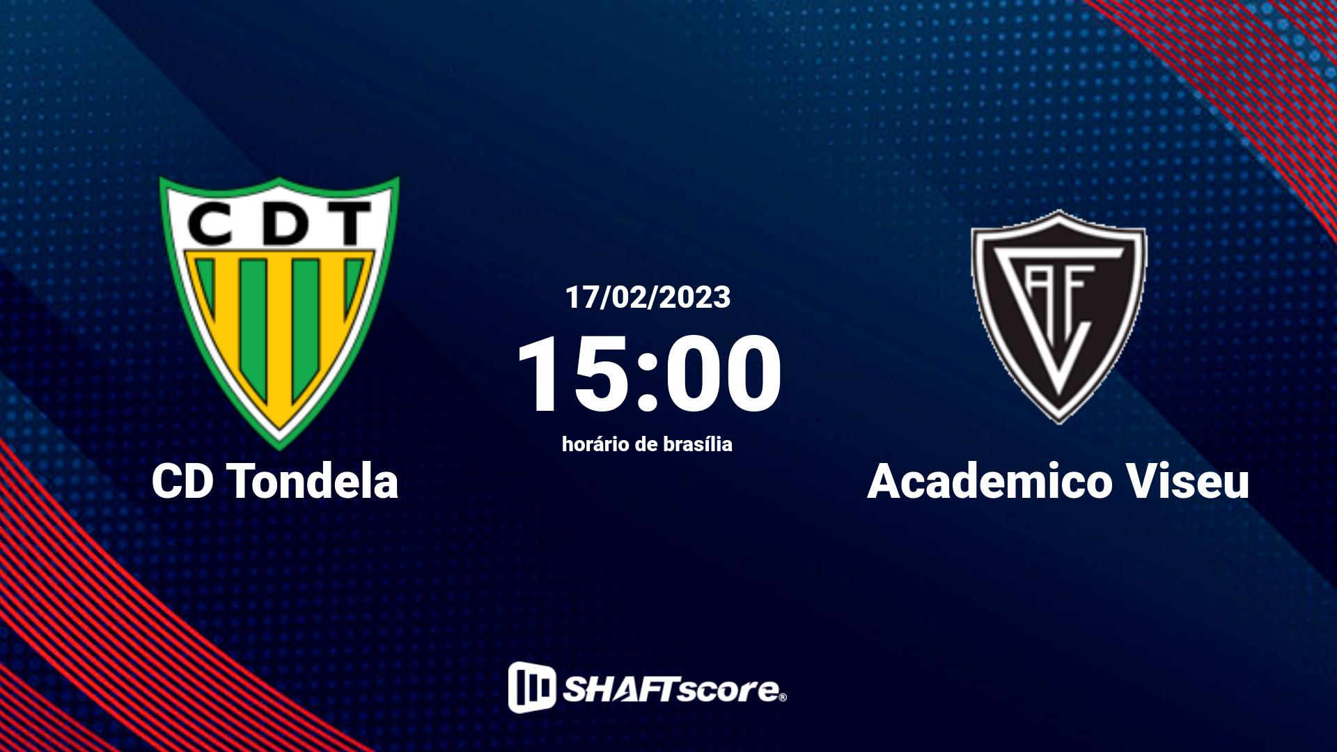 Estatísticas do jogo CD Tondela vs Academico Viseu 17.02 15:00