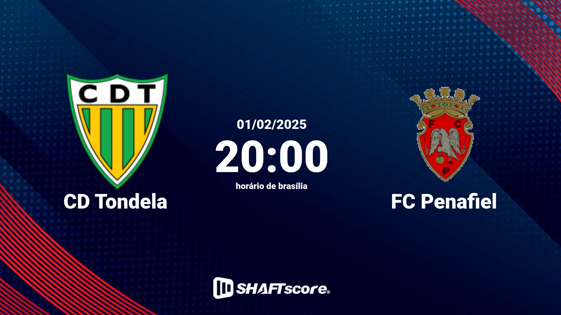 Estatísticas do jogo CD Tondela vs FC Penafiel 01.02 20:00