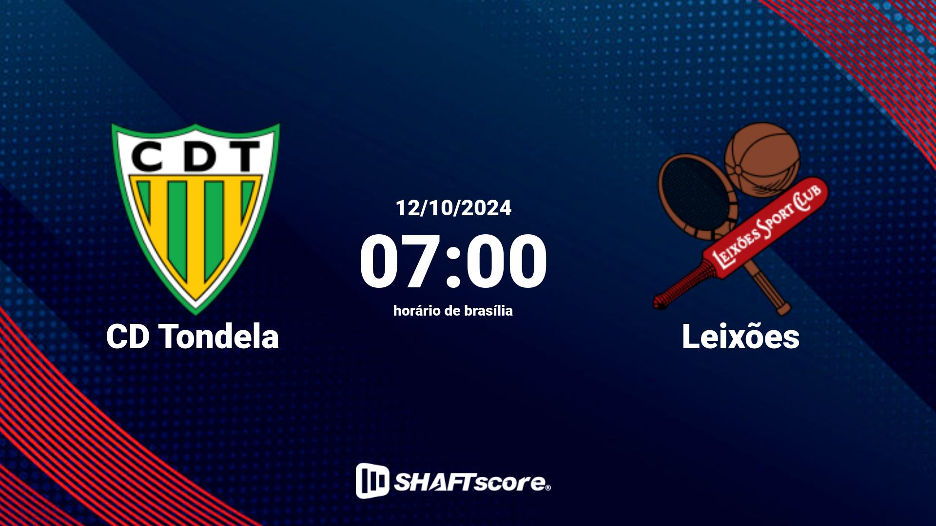 Estatísticas do jogo CD Tondela vs Leixões 12.10 07:00