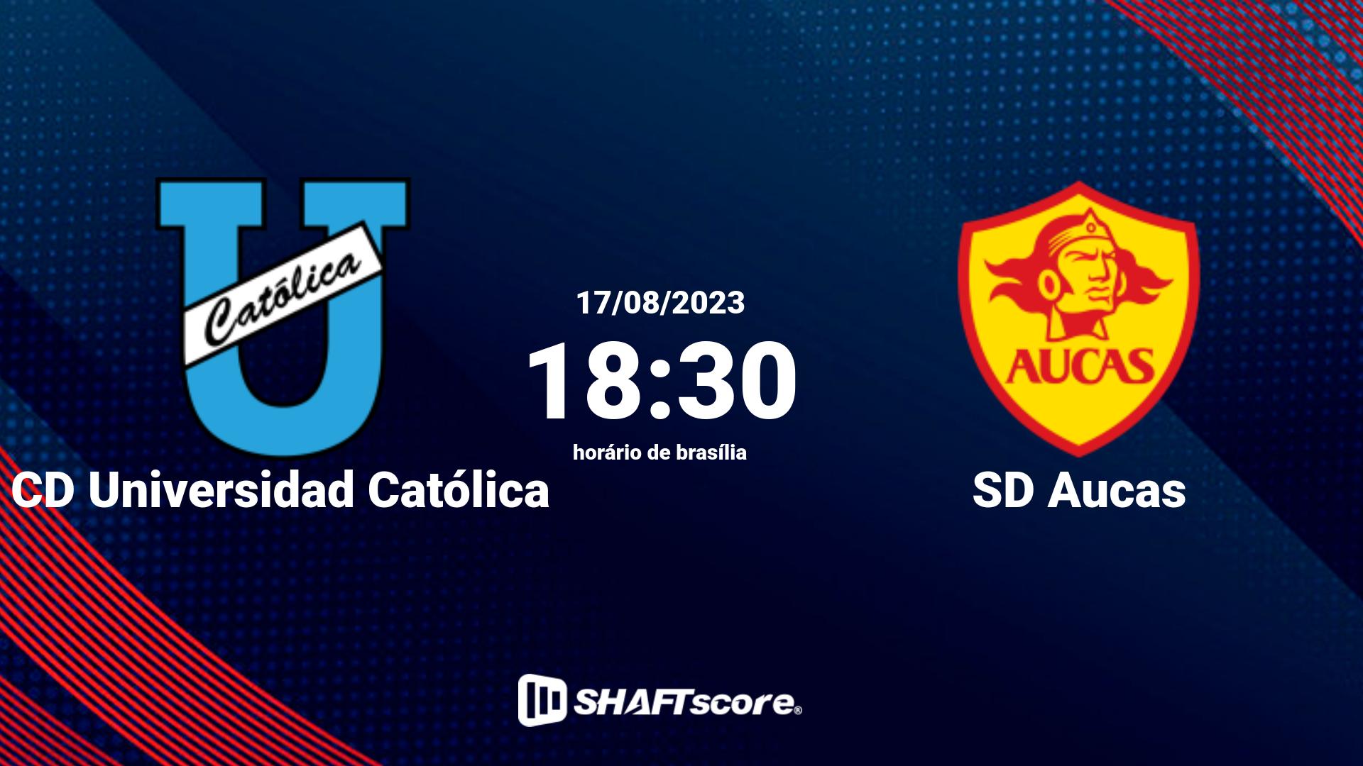 Estatísticas do jogo CD Universidad Católica vs SD Aucas 17.08 18:30