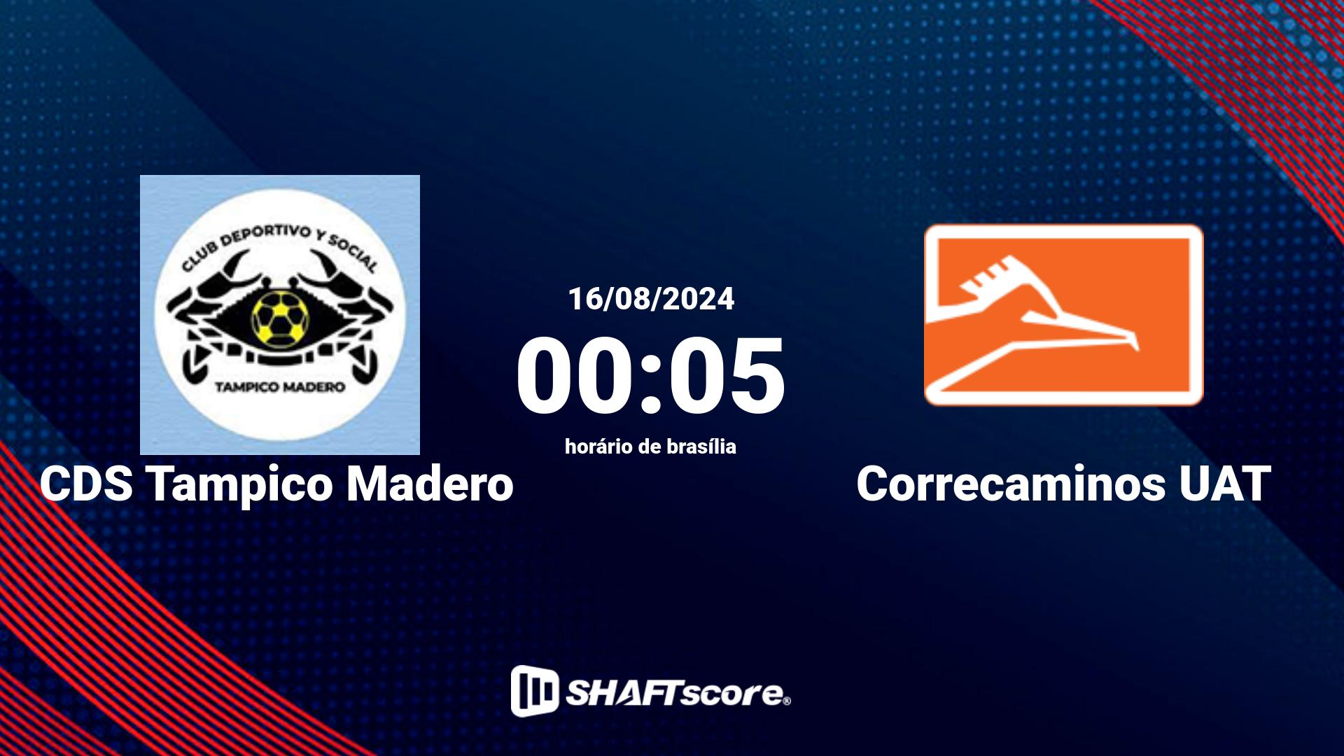 Estatísticas do jogo CDS Tampico Madero vs Correcaminos UAT 16.08 00:05