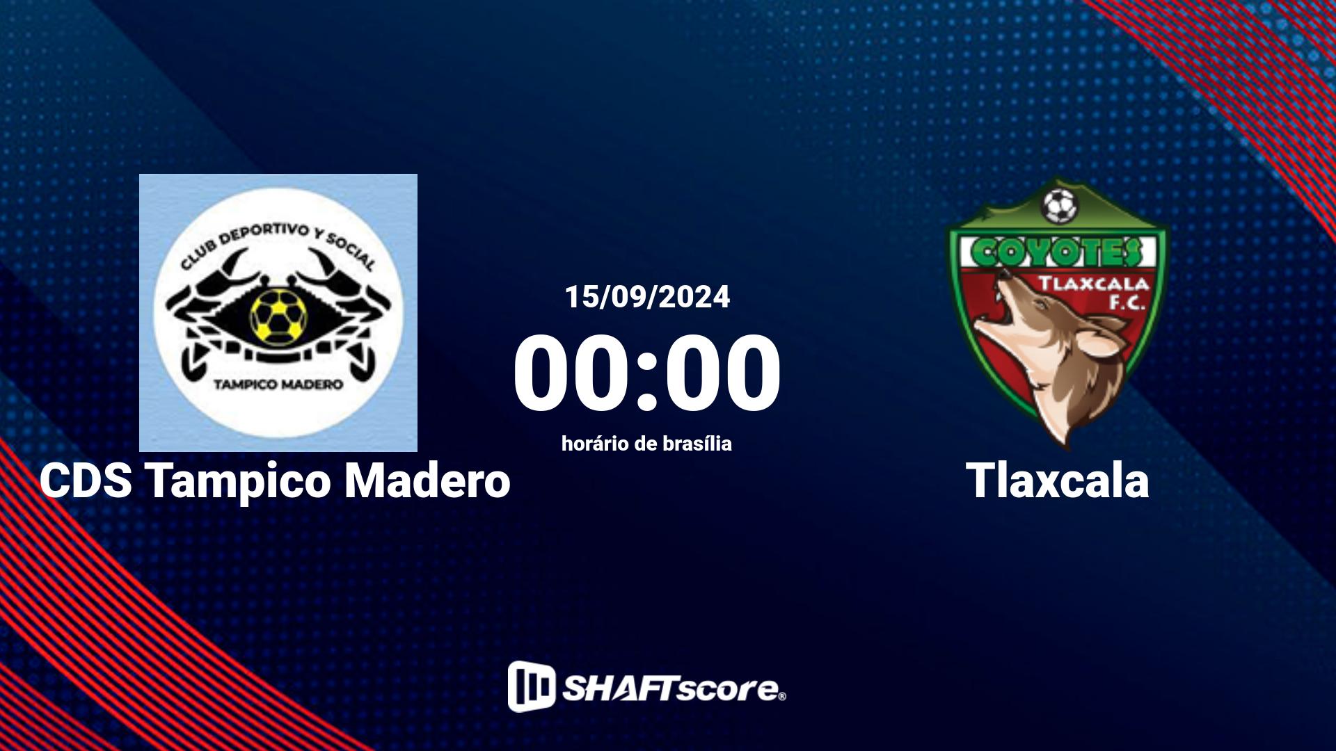 Estatísticas do jogo CDS Tampico Madero vs Tlaxcala 15.09 00:00