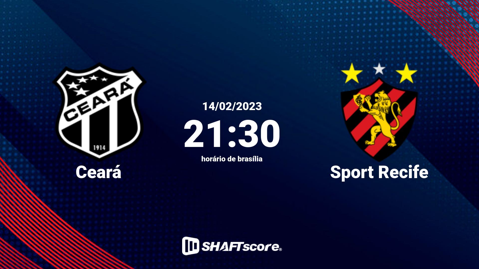 Estatísticas do jogo Ceará vs Sport Recife 14.02 21:30