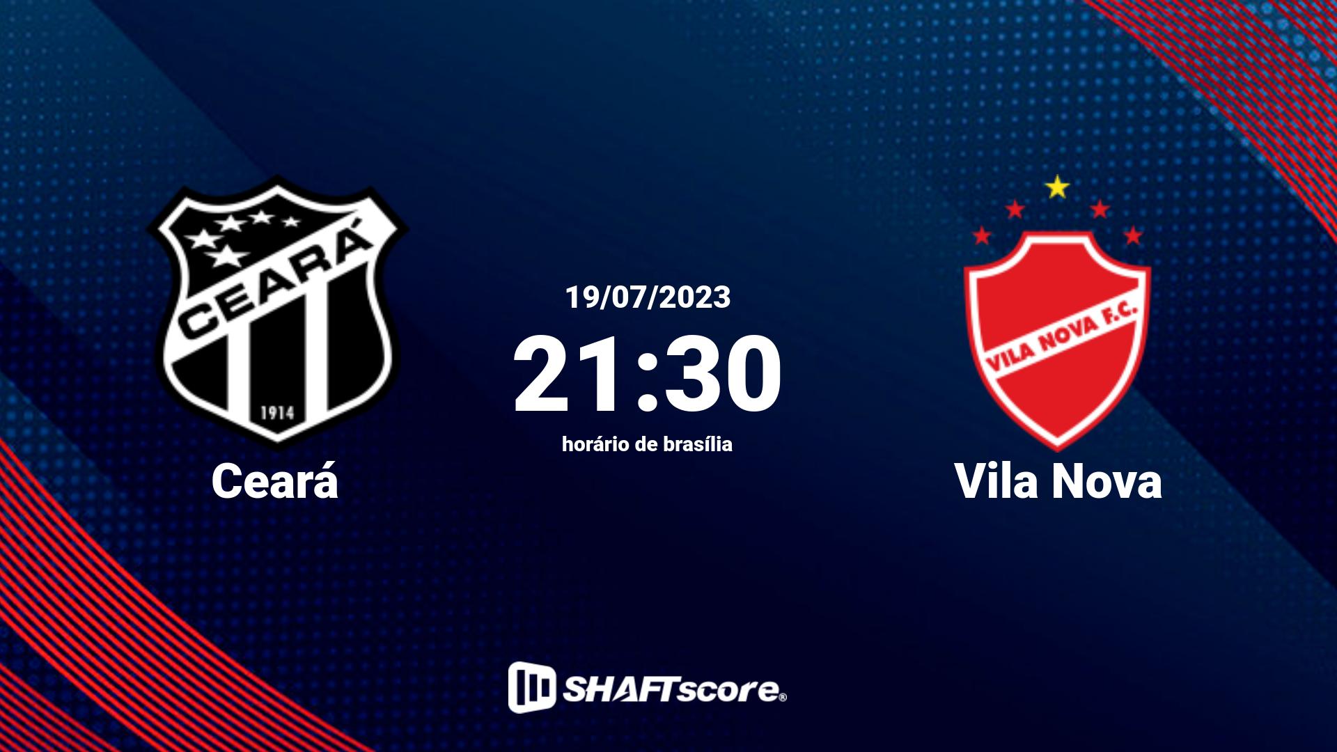 Estatísticas do jogo Ceará vs Vila Nova 19.07 21:30