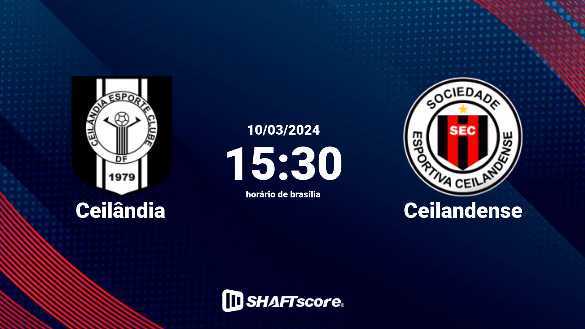 Estatísticas do jogo Ceilândia vs Ceilandense 10.03 15:30