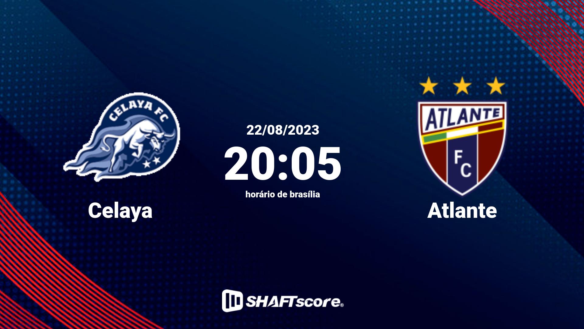 Estatísticas do jogo Celaya vs Atlante 22.08 20:05