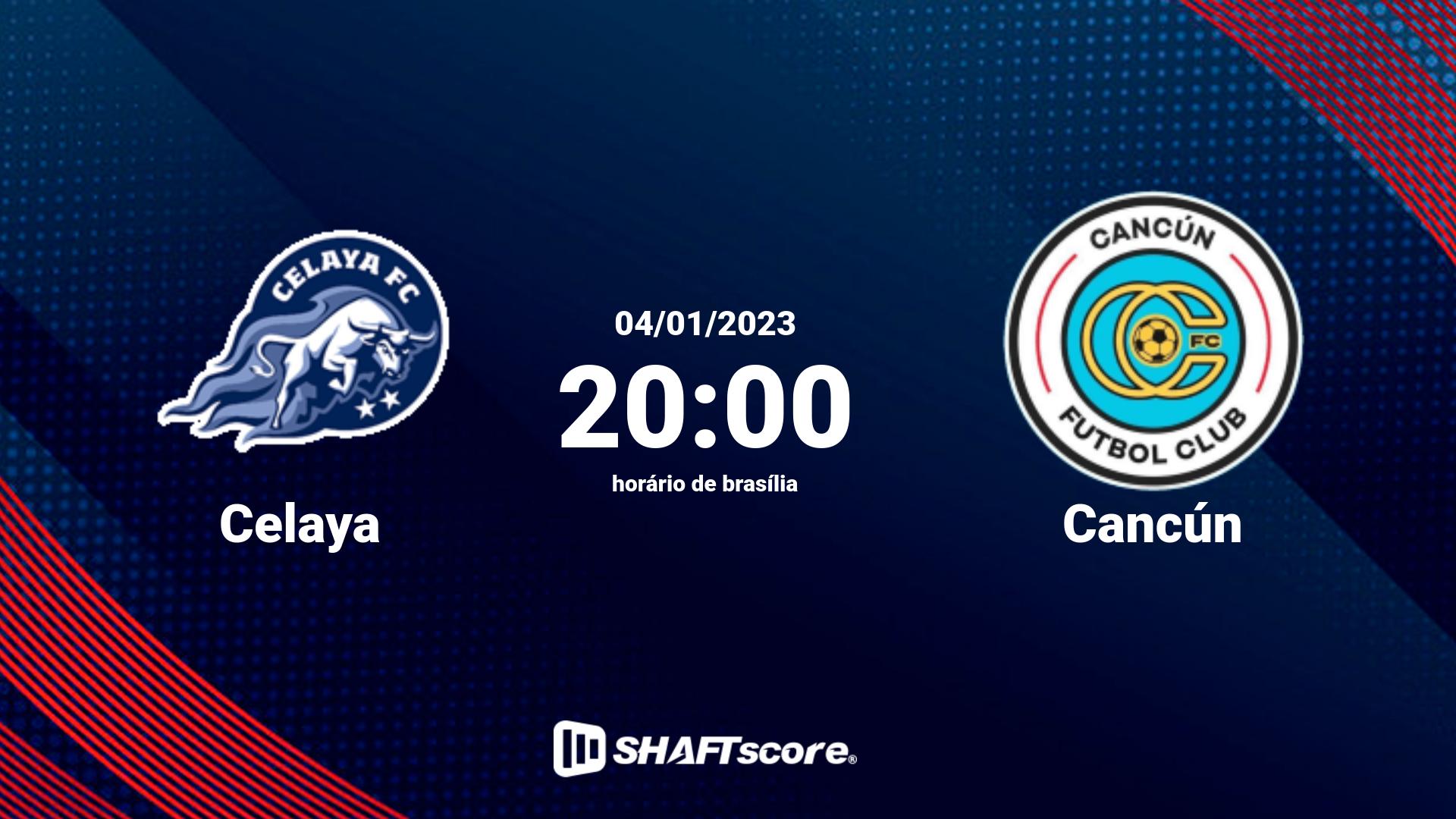 Estatísticas do jogo Celaya vs Cancún 04.01 20:00