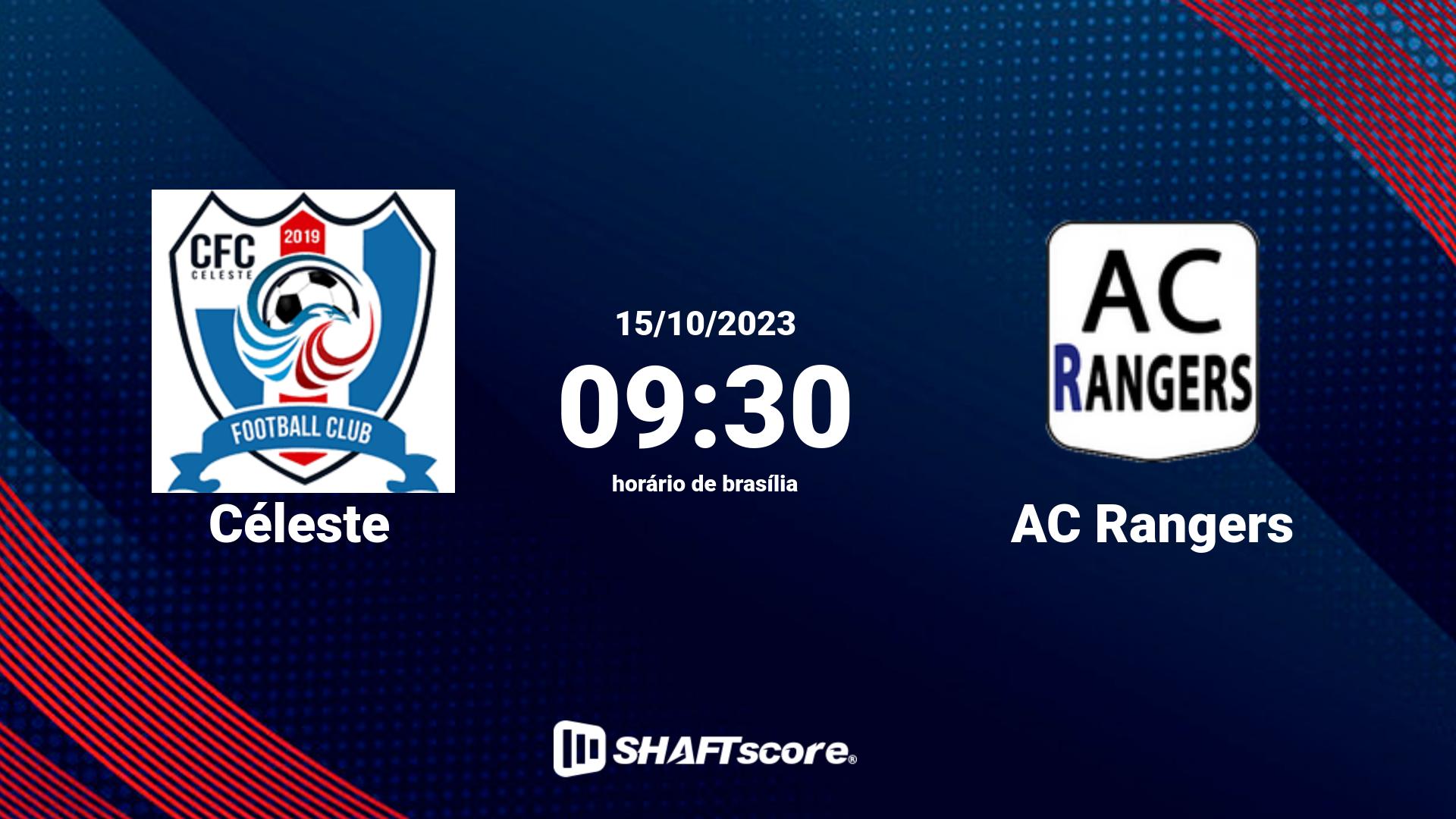 Estatísticas do jogo Céleste vs AC Rangers 15.10 09:30