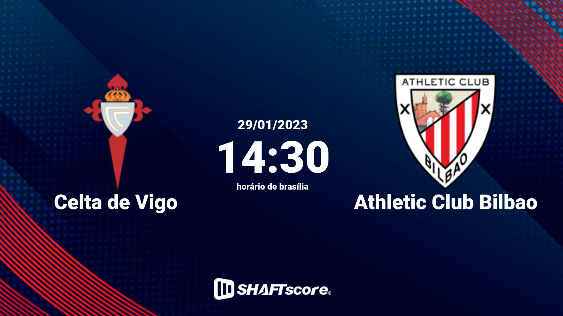 Estatísticas do jogo Celta de Vigo vs Athletic Club Bilbao 29.01 14:30