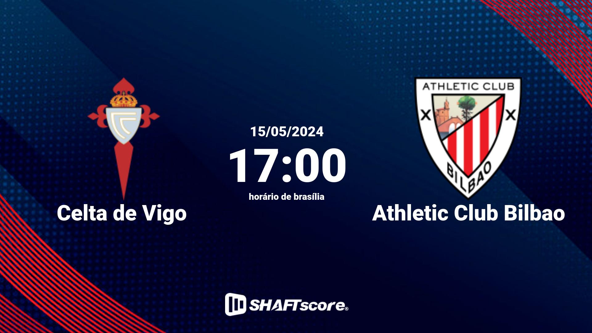 Estatísticas do jogo Celta de Vigo vs Athletic Club Bilbao 15.05 17:00