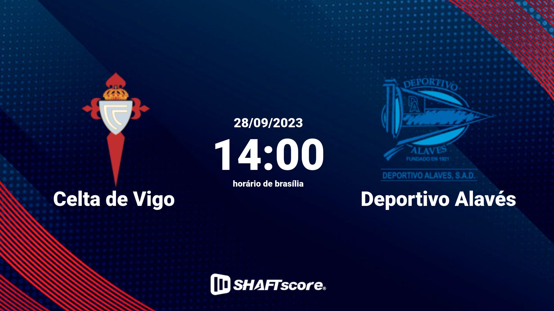 Estatísticas do jogo Celta de Vigo vs Deportivo Alavés 28.09 14:00