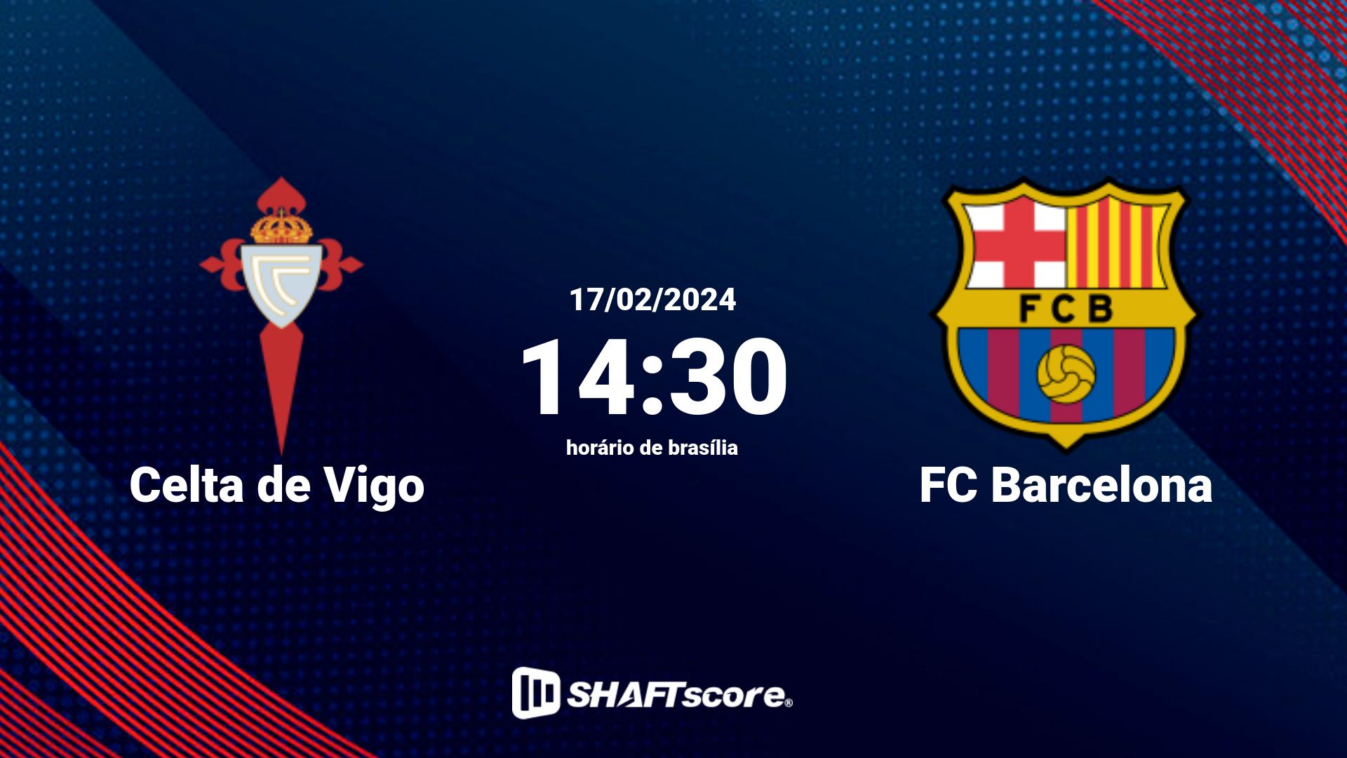 Estatísticas do jogo Celta de Vigo vs FC Barcelona 17.02 14:30