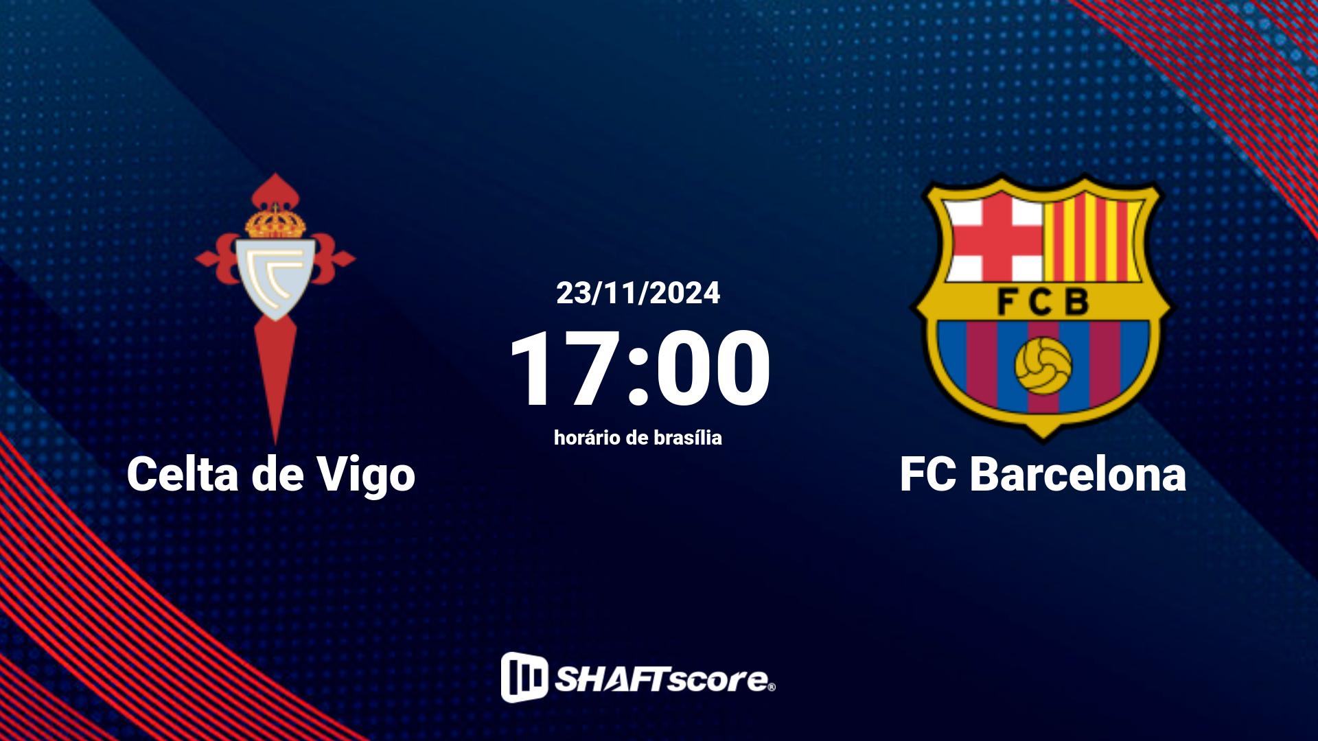 Estatísticas do jogo Celta de Vigo vs FC Barcelona 23.11 17:00