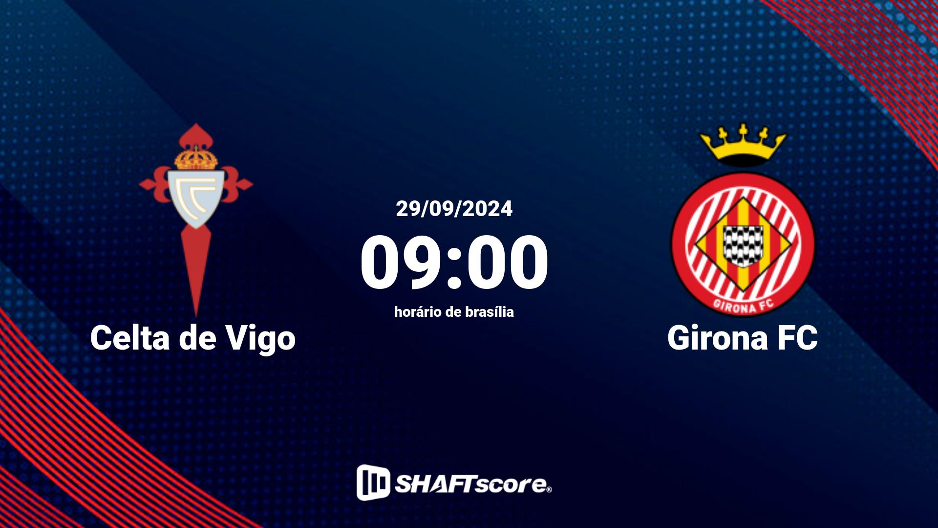 Estatísticas do jogo Celta de Vigo vs Girona FC 29.09 09:00