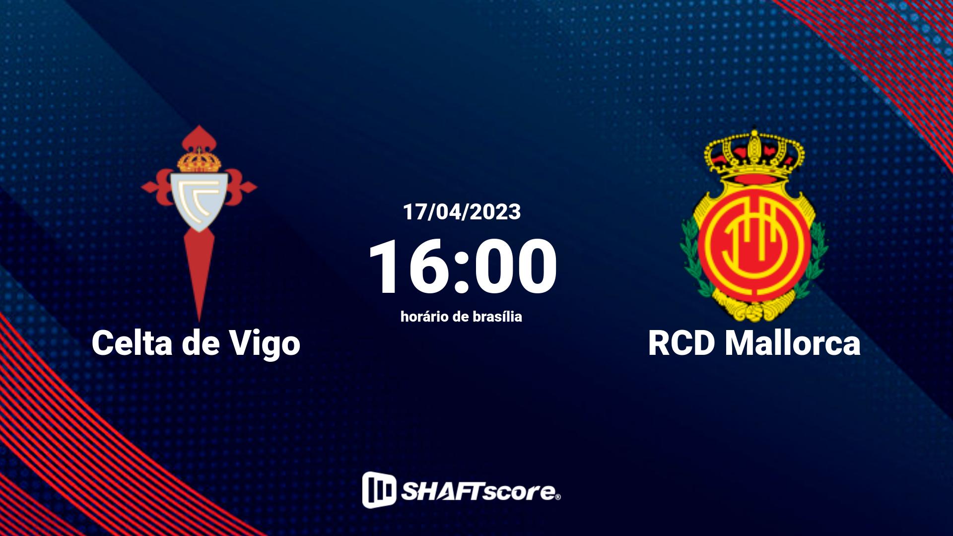 Estatísticas do jogo Celta de Vigo vs RCD Mallorca 17.04 16:00