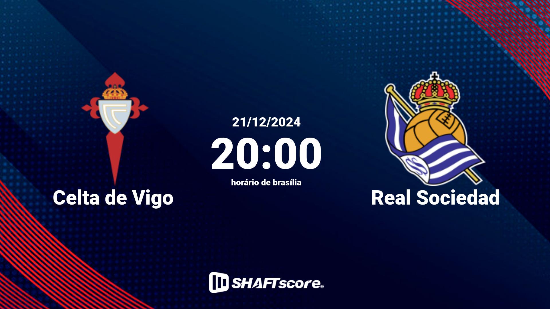 Estatísticas do jogo Celta de Vigo vs Real Sociedad 21.12 20:00