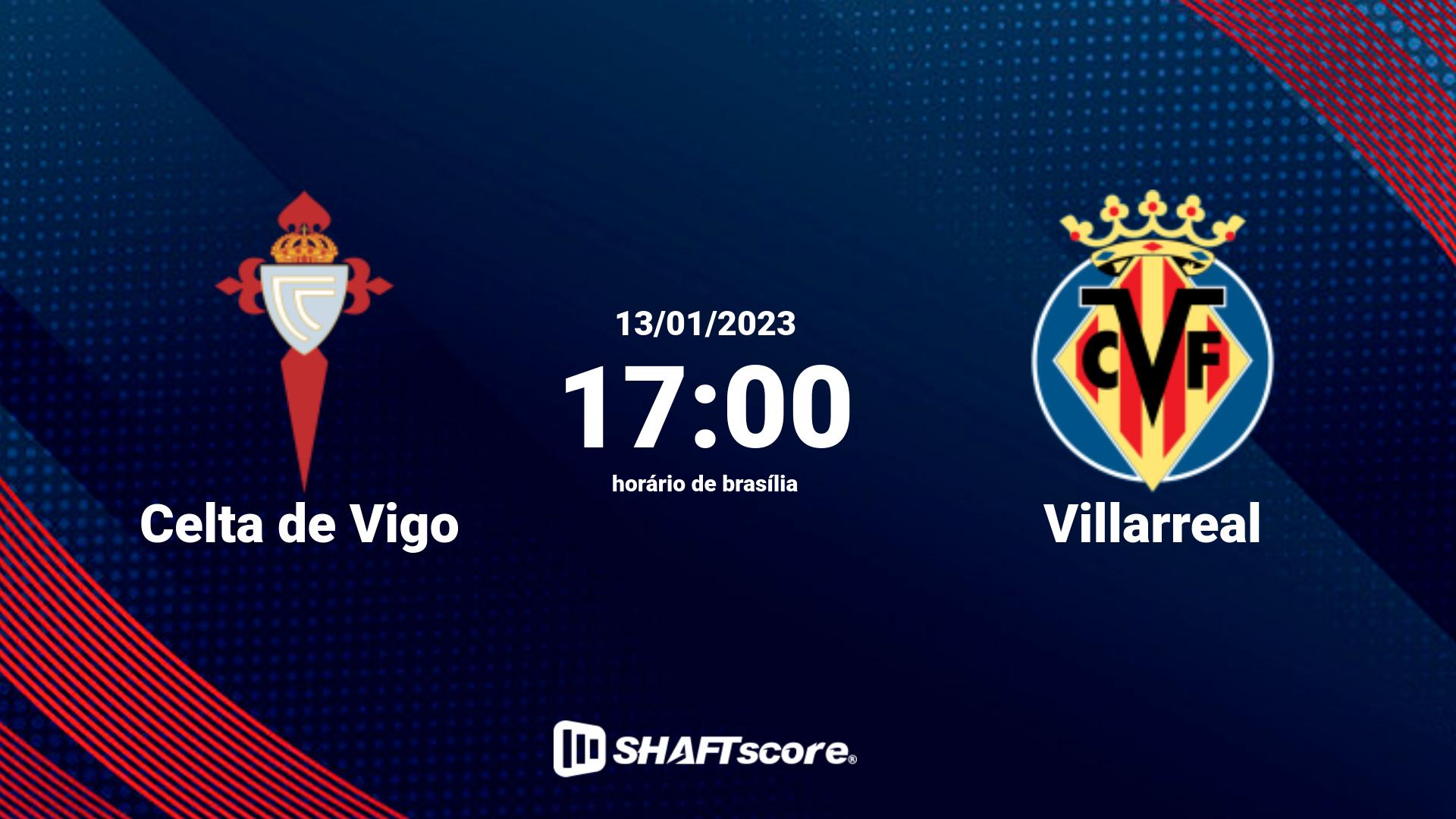 Estatísticas do jogo Celta de Vigo vs Villarreal 13.01 17:00