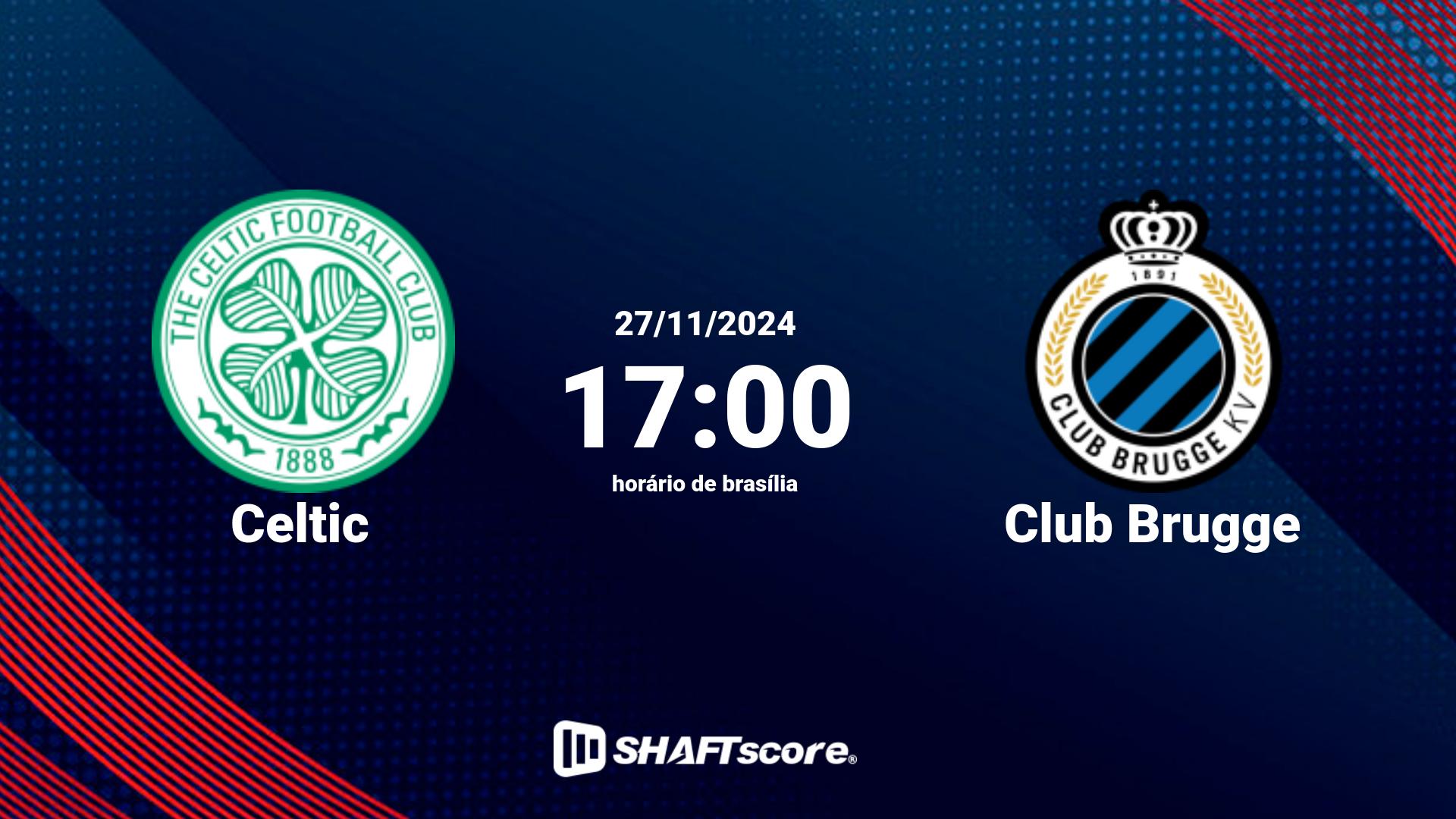 Estatísticas do jogo Celtic vs Club Brugge 27.11 17:00