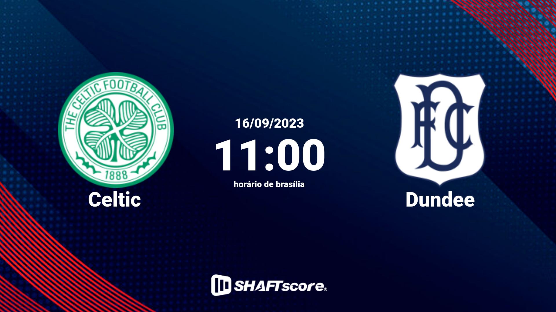 Estatísticas do jogo Celtic vs Dundee 16.09 11:00