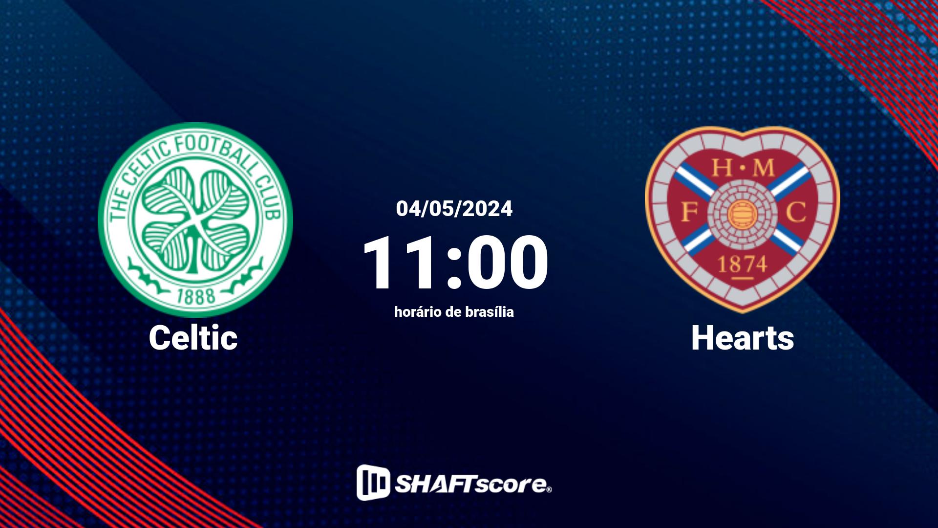 Estatísticas do jogo Celtic vs Hearts 04.05 11:00