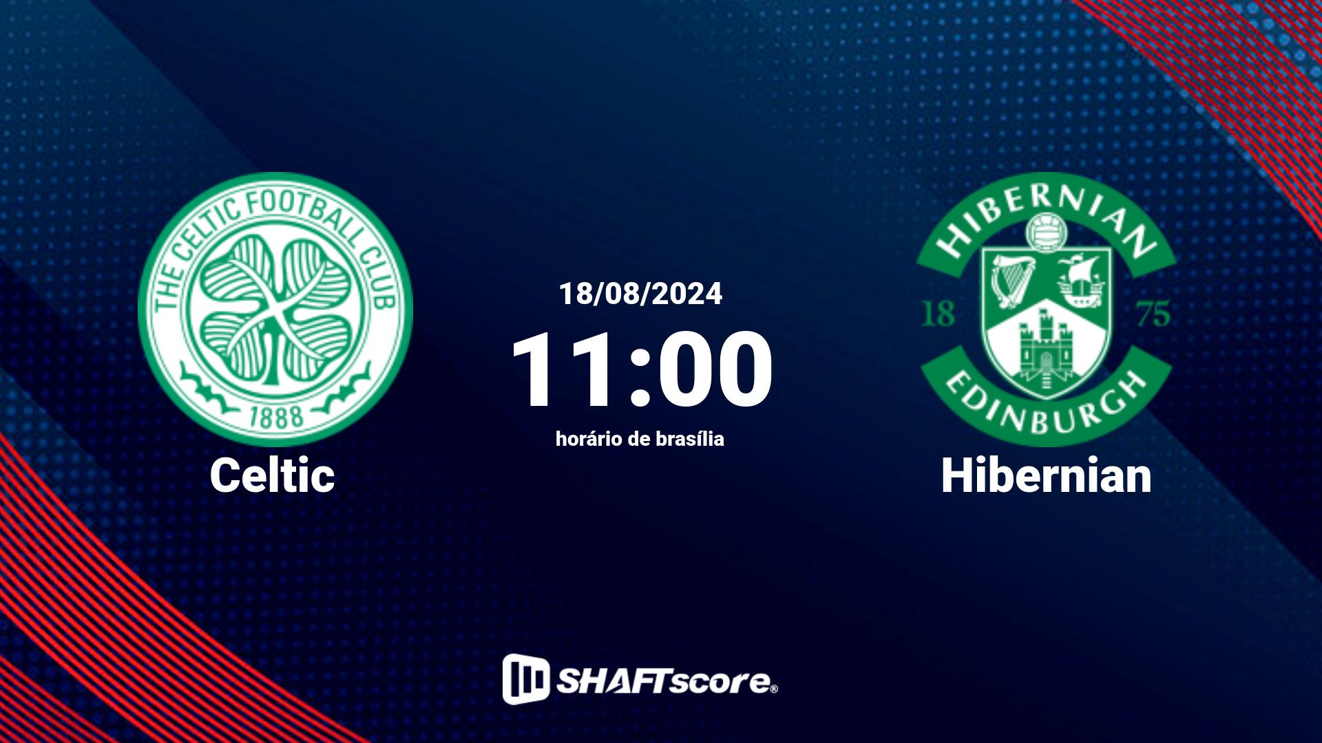 Estatísticas do jogo Celtic vs Hibernian 18.08 11:00