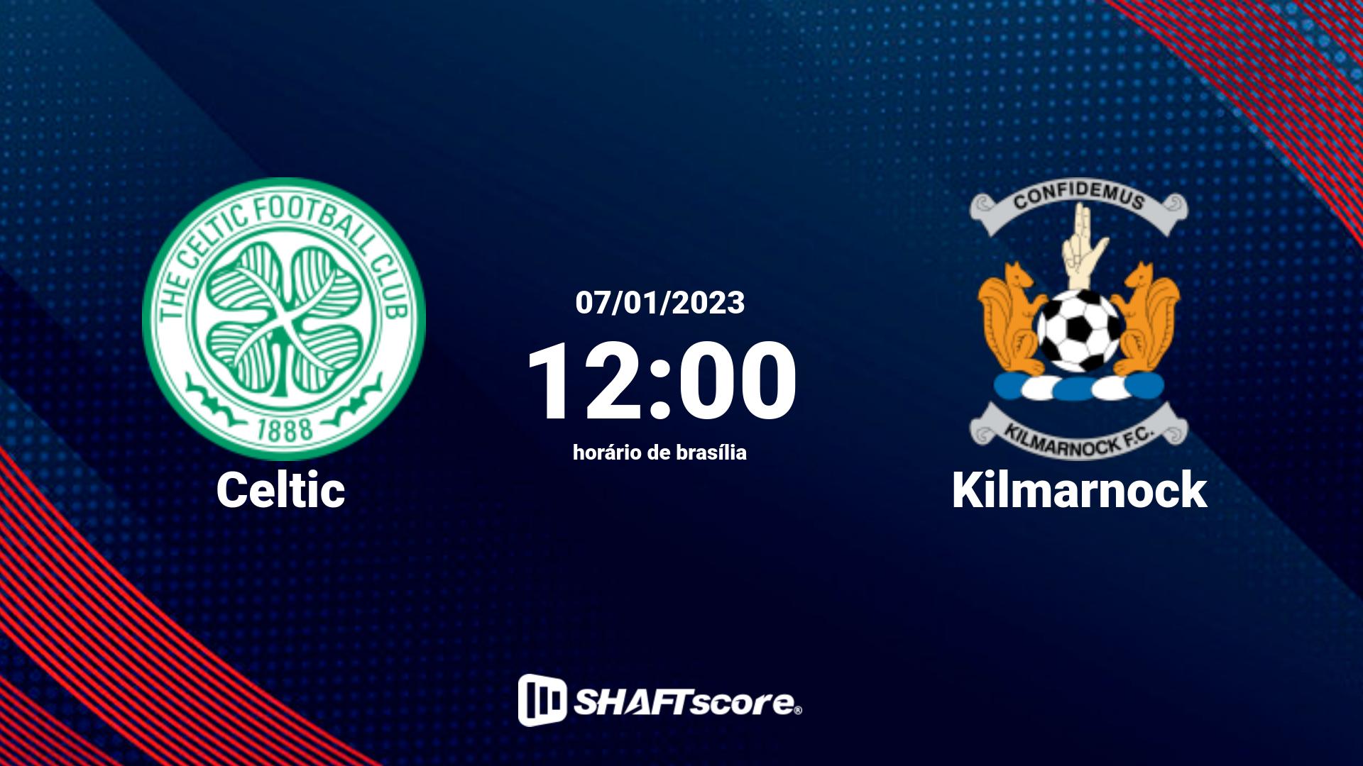 Estatísticas do jogo Celtic vs Kilmarnock 07.01 12:00